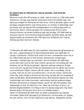 Barokken, klassisismen og opplysningstida 