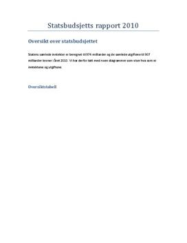 Statsbudsjettet 2010