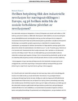 Den industrielle revolusjon i Storbritannia og Norge