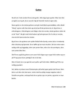 Kåseri om gutter