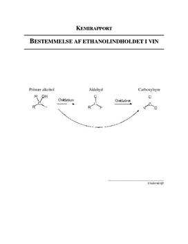 Bestemmelse av ethanolinnholdet i vin