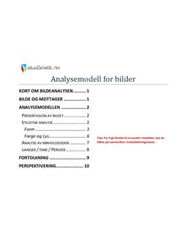 Bildeanalyse (analysemodell for bilde)