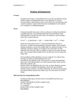 Syntese av benzoesyre