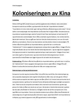 Koloniseringen av Kina