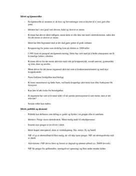Oppsummering av kapittel 11 og 13 i idrett og samfunn