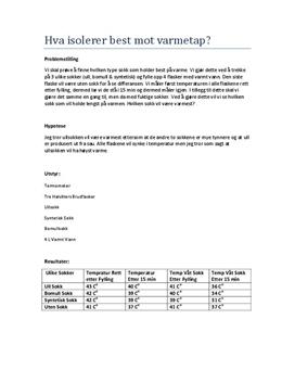 Hva isolerer best mot varmetap? 
