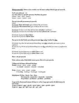 Mini - minigramatikk Nynorsk