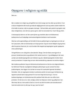 Forholdet mellom ytringsfrihet og religionsfrihet
