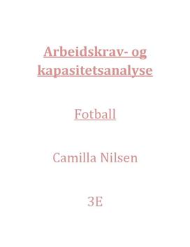 Arbeidskravanalyse Fotball