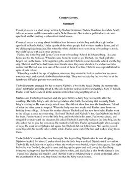 Summary "Country Lovers"