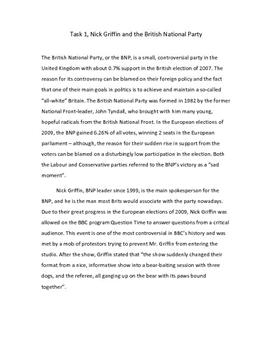 Nick Griffin and the British National Party