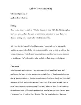 an analysis of characters in dead poets society by tom schulman Summary and analysis on the movie dead poet's society november 24 it won one, for tom schulman's original screenplay ~ mark deming, rovi. an analysis of characters in dead poets society by tom schulman Summary and analysis on the movie dead poet's society november 24 it won one, for tom schulman's original screenplay ~ mark deming, rovi.