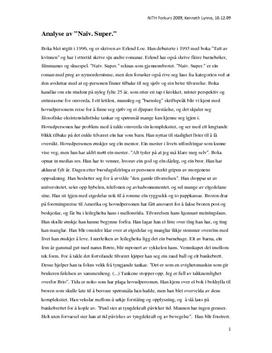 Romananalyse av "Naiv. Super." av Erlend Loe