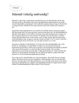 Er sidemål nødvendig?