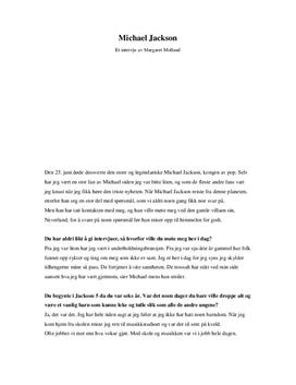 Intervju med michael jackson