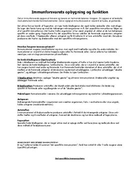 Immunforsvarets oppbygning og funktion