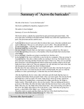 Summary of ”Across the barricades”