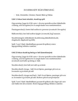 Innebandy egentrening
