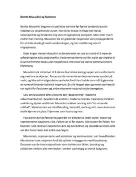 Benito og facismen