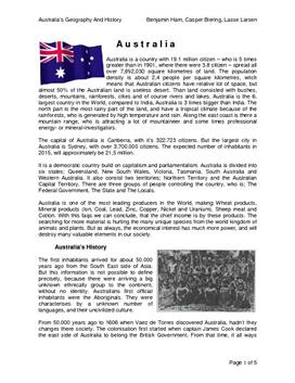 Australia temaoppgave
