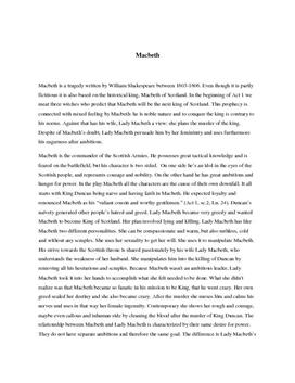 Analyse: "Macbeth"