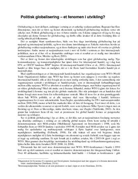 Politisk globalisering