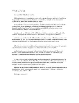 El Dià de los Muertos