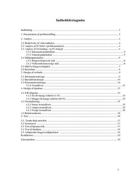 IT rapport om hjemmeside og database