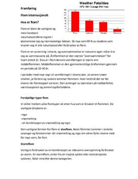 Forskjellige typer flom internasjonalt