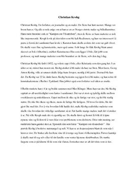 Christian Krohg Biografi