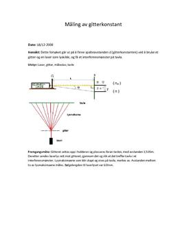 Måling av gitterkonstant