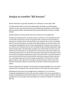 Analyse av "Blå Amason"