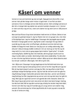 Kåseri om venner