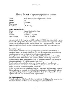 Harry Potter og Mysteriekammeret