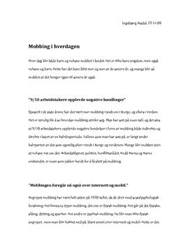 Mobbing i hverdagen