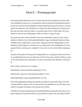 Treningsprosjekt med teori- og sunnhetsaspekter
