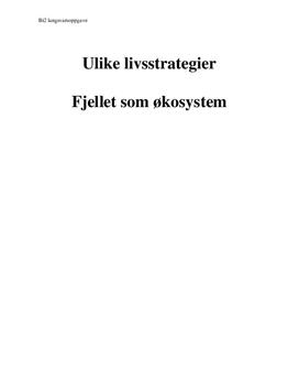Fjellet som økosystem