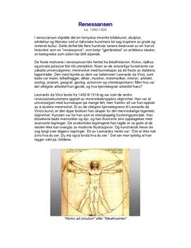 Renessansen og Leonardo da Vinci