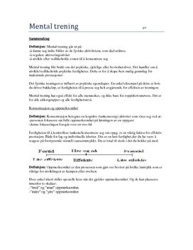Mental trening