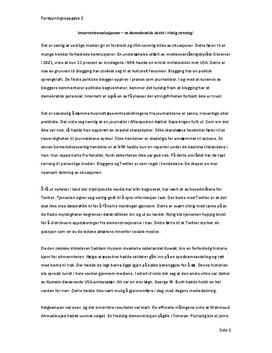 Internettrevolusjonen – et demokratisk skritt i riktig retning!