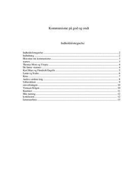 Kommunisme på godt og vondt