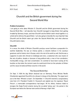 Churchill and the British government during the Second World War