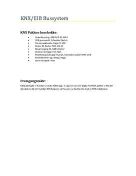 KNX/EIB Bussystem Dokumentasjon