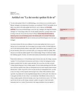 La det norske språket få dø ut