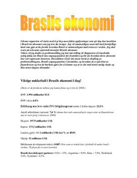 Analyse av Brasil's Økonomi