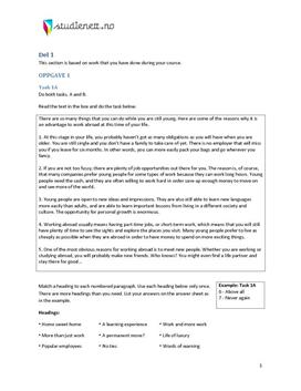 Task 1A og 1B - "A year in Hong Kong"