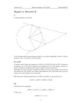 Oppgave 4, Alternativ II Matematikk R1 02.12.2009 REA3022