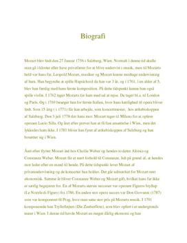 Biografi av Mozart