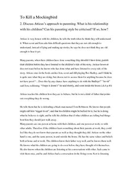 English analysis - To Kill a Mockingbird by Harper Lee 