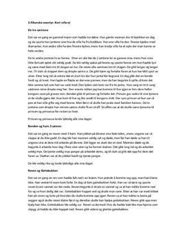 Referat - 3 albanske eventyr